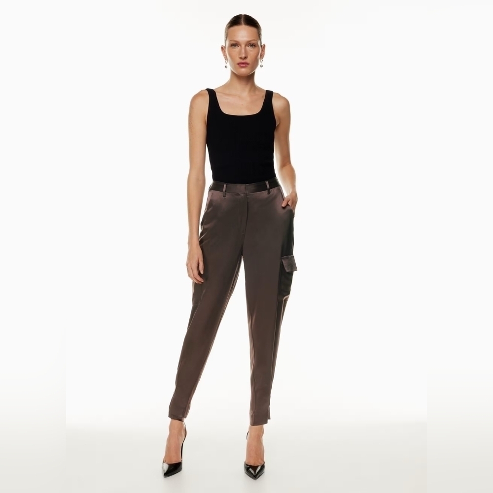 NWT BABATON Ladies Refined Satin Style Cargo Pants Size 8